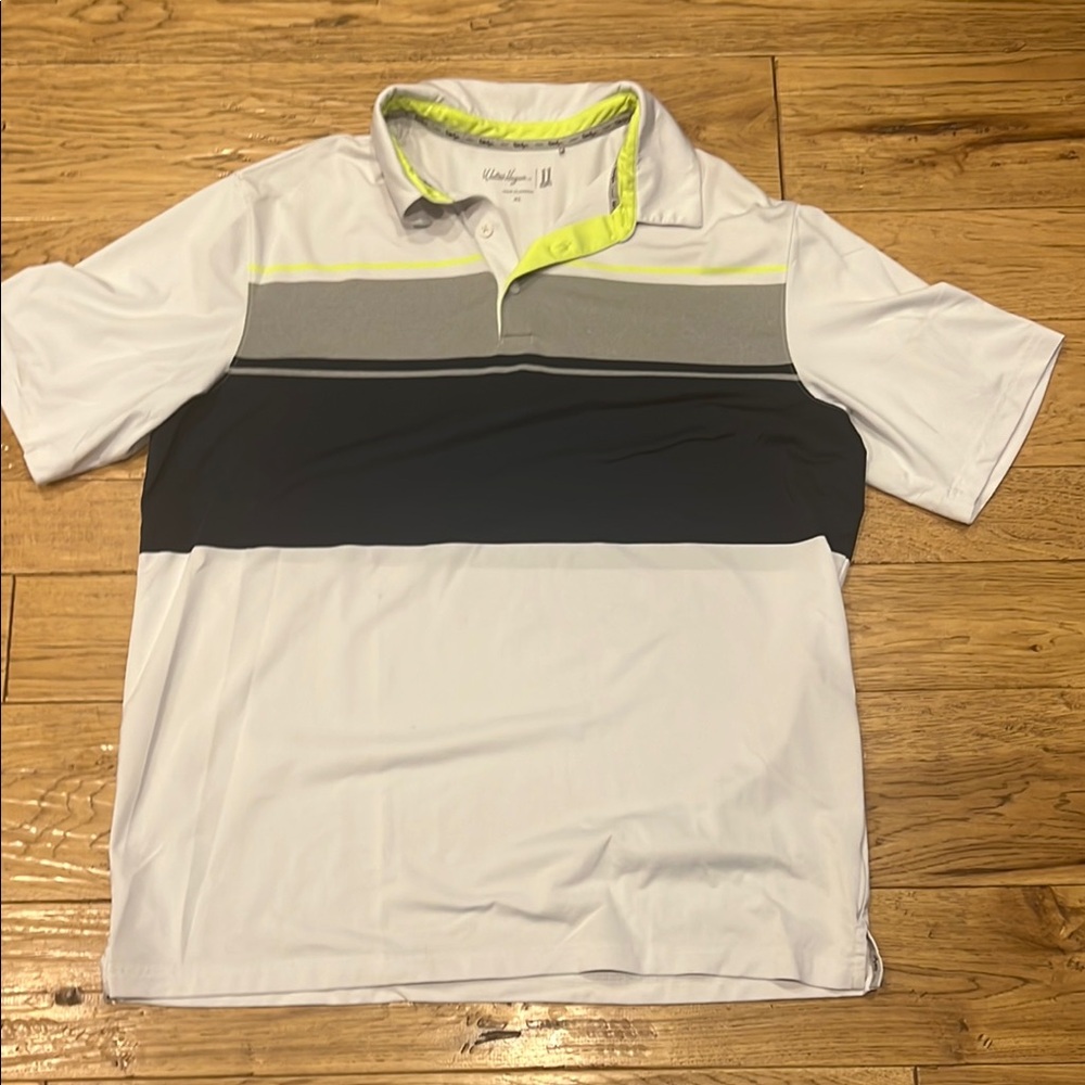 Callaway Men's White and Black Polo Shirt